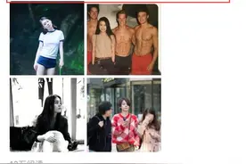 马思纯旧照被扒，与外籍男模合影引热议，被指“猛男堆里一朵花”图片