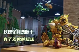 家里插的玫瑰花干了，别扔，换个玩法，就有了油画般的感觉