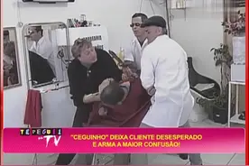 巴西恶搞-你见过盲人理发师么-按住顾客就要理发-笑死宝宝了视频封面