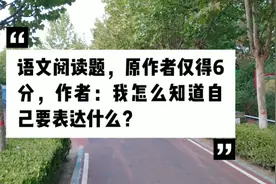 语文阅读题，原作者仅得6分，作者：我怎么知道自己要表达什么？视频封面