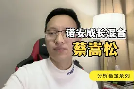 诺安成长混合的蔡嵩松来了。