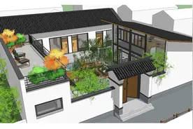 简单实用的农家院设计，开间16.8米进深19.8米乡村农家乐施工图纸