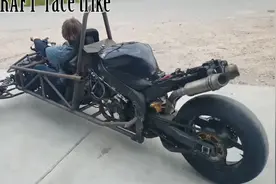 两轮摩托改倒三轮   很硬核