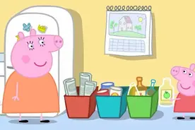 小猪佩奇：猪妈妈教佩奇还有乔治进行垃圾分类！