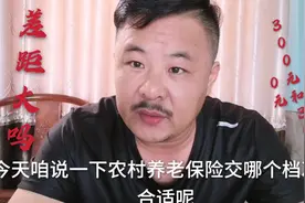 农村养老保险缴哪个档次合适呢？300和3000，领取养老金相差多少视频封面