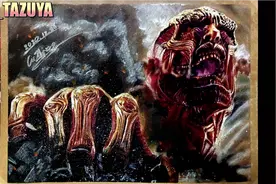 【手绘】超大型巨人简笔画教程（圆珠笔）视频封面