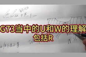 数控车床封闭切削循环G73当中的U和W和R是这样理解的，别扭