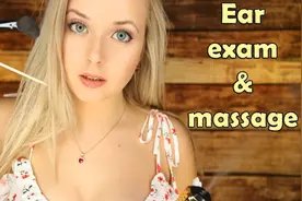 俄罗斯大姐姐瓦列莉亚的角色扮演-专业人员进行耳朵检查和按摩视频封面