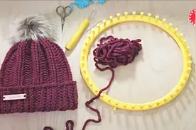 快速教你编织毛线帽，圆织机教程！