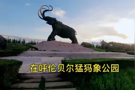 在呼伦贝尔扎赉诺尔，这个公园太有特色了，这么多巨无霸的猛犸象视频封面