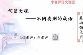 语文三年级(下册):词语大观(不同类别的成语)视频封面