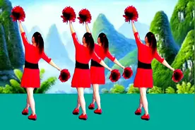 背面演示附教学广场舞《大中国》动作简单易学，一看就会，送给你