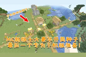 我的世界：MC新版七大豪华开局种子！最后一个专为手机版准备！