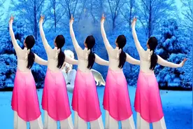 伤感情歌广场舞《白狐》完整版，优美形体舞，正背面演示都精彩