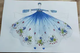 汉服设计教程：涨知识了！一件齐胸襦裙从线稿到上色的全过程！