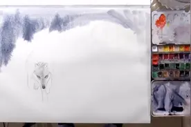 大师教你如何画一只深山里的狐狸，最后真是震撼！