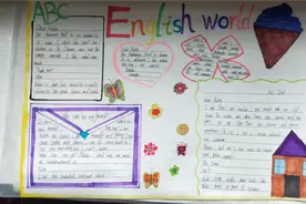 慧慧画了一张英语手抄报，如果十分的话，你们给慧慧打几分呢？