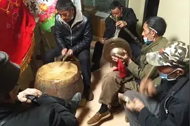 湖北农村白事打坐堂锣鼓，过门五道孝场祭奠逝者！节奏打的太好了视频封面