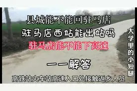 返程复工咋走，县城回驻马店能吗，驻马店高铁站能出吗，都告诉你视频封面