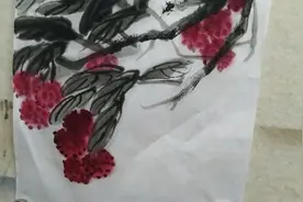 国画荔枝简易画法