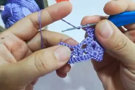 外勾针#内勾针#空心线勾织水草花鞋面拖鞋02集