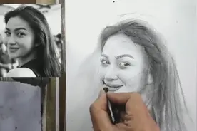 人物素描画，才短短几分钟，大师就把“模特”描绘得像模像样！视频封面