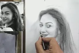 人物素描画，才短短几分钟，大师就把“模特”描绘得像模像样！视频封面