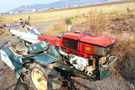 日本久保田手扶拖拉机，启动看看怎么样