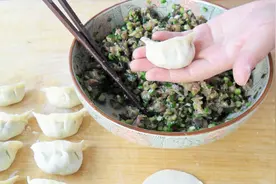 茄子韭菜包饺子，居然这么好吃，咬一口满嘴香，吃一次就念念不忘