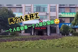 两个人去干活，为啥只有一个人做事呢？另外在一个偷懒吗？