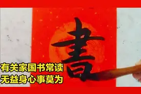 经典名联，有关家国书常读，无益身心事莫为，大叔挥毫写得很好视频封面