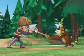 熊出没：光头强用臭脚打败了吉吉，直接把他熏晕，强哥你赢了视频封面