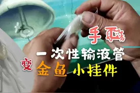 手工:一次性输液管还能做什么？金爸教你做成金鱼挂件，好看实用视频封面