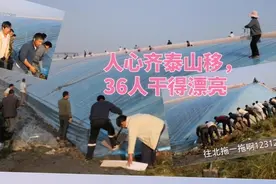 120多米长宽13米大棚，来了三四十人上薄膜有技巧，抗大风抗冰雹视频封面