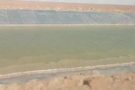 罗布泊钾肥厂人工卤水渠源源不断的卤水输入罗钾人工湖区视频封面