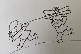 画一起放风筝的孩子视频封面