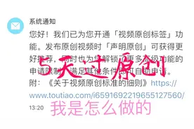 25号入驻头条号并完成vlog实名认证，30号过原创，看我是咋做的？