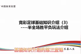 竞彩足球半全场胜平负玩法介绍视频封面