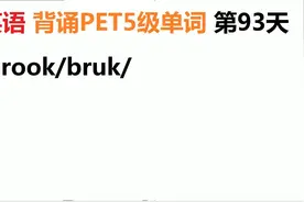 海涛英语背诵PET5级单词第93天：小溪brook视频封面