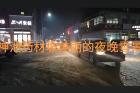 韩姐日常：山西神池下雪了，实拍药材坡道路雪夜的美，你们来过吗