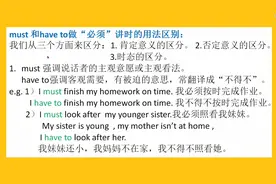 must 和have  to的用法区别。 学浪计划
