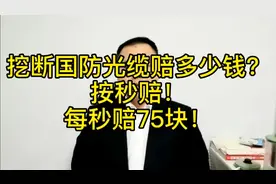 挖断国防光缆按秒赔偿 ，1秒赔75块？最高还可判死刑！视频封面
