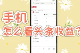 教你用手机看头条收益，简单几步就可以