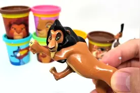 玩培乐多玩具小熊数字颜色，模具制作狮子王角色模型视频封面