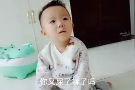 萌宝哥哥坐在地上尿裤子，气的妹妹追着打哥哥，视频封面