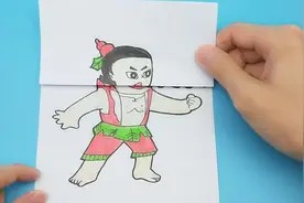 把葫芦娃手绘有趣卡通画，成品展开非常搞笑，创意手工DIY视频封面