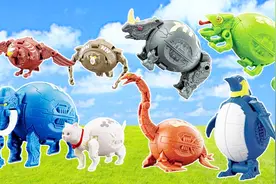 12款动物变形蛋玩具蛋有狮子大熊猫长颈鹿企鹅