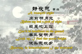 李白的“静夜思”用英文该如何翻译呢？视频封面