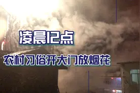 大年三十晚上12点农村习俗放烟花鞭炮开大门了，新的一年到了视频封面