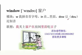 window窗户的快速记忆，图像记忆法